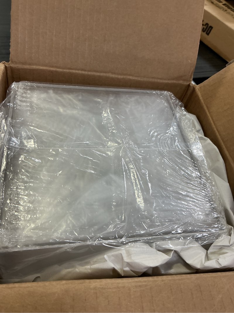 Condition photo showing Good Condition for small frost acrylic cubes for display - plastic square cubes for food, cupcakes, figures, desserts, jewelry, toys, collectibles, cosmetics showcase 4x4x4 | 5x5x5 | 6x6x6 (frost)