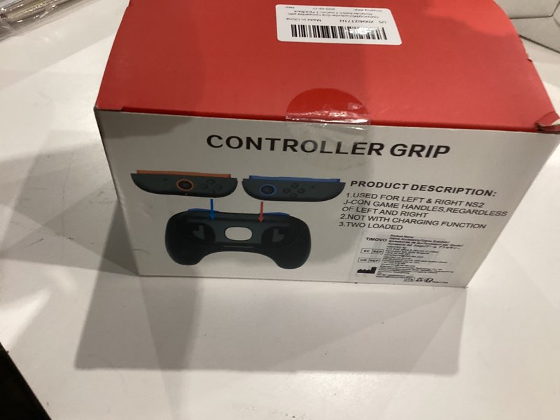Condition photo showing New/Like New for TiMOVO Controller Grip Compatible with Nintendo Switch 2 JoyCon, 2 Pack Ergonomic Hand Grip Sturdy ABS, Switch 2 JoyCon Grip Wear-Resistant and Sweatproof for Switch 2 Accessories, Black