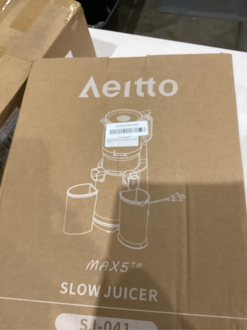 Condition photo showing As Is for Aeitto Juicer Machines, 5.3" Extra Wide Mouth, Cold Press Juicer, Easy to Clean, Fit Whole Vegetables & Fruits, Professional Juice Extractor Machine,Self Feeding, High Juice Yield