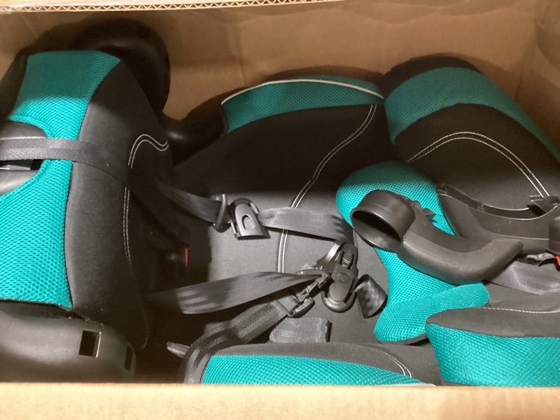 Condition photo showing As Is for Evenflo Chase LX Harnessed Booster Car Seat (Jubilee Green)