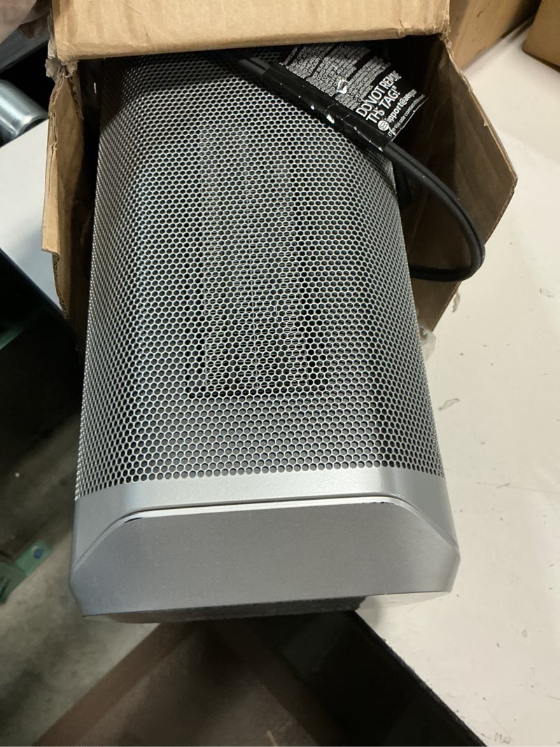 Condition photo showing Good Condition for newly upgraded aeocky space heaters for indoor use, 1500w metal electric space heater with ai thermostat, tower heater with eco mode, oscillating, remote, timer for office, home, bedroom black