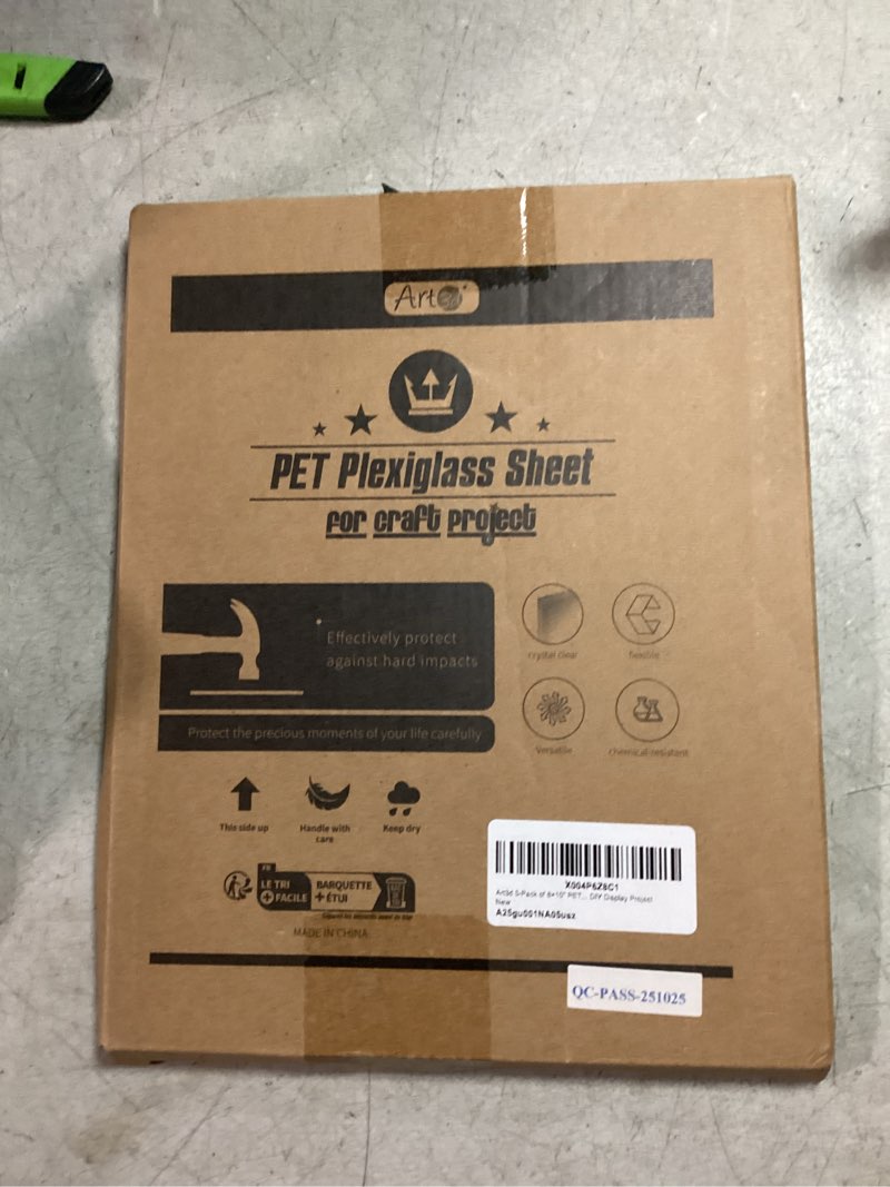 Condition photo showing New/Like New for Icona Bay PET Plexiglass, Thin & Flexible Plastic Sheets (11x14 x 0.03 inch, Clear, 2 Pack), Easy to Cut for DIY Art Projects, Picture Frame Replacement Glass, PET Sheeting is Pliable Unlike Acrylic 11x14 2