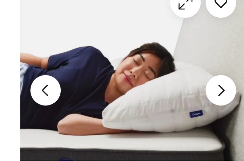 NEW Casper Select Pillow Quilted Down Alternative Medium-Soft Cotton Standard