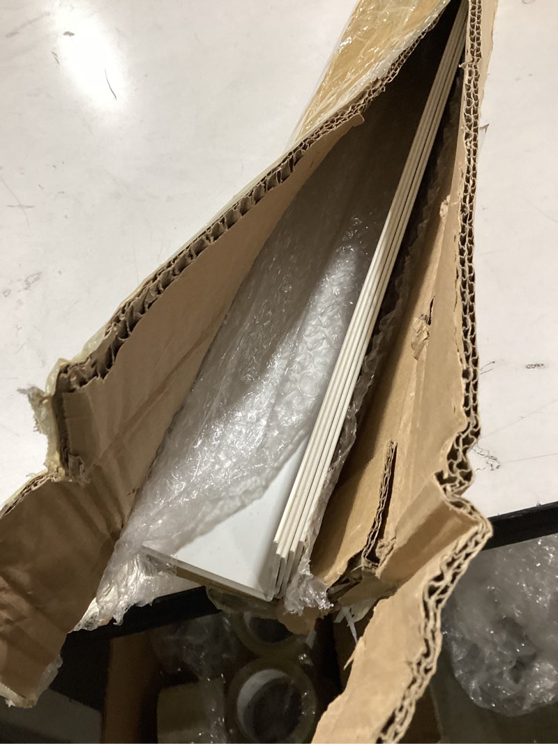 Condition photo showing Good Condition for Sasylvia 5 Pcs 2-3/8 x 48 Inches Wall Corner Protector Guards, Avoid Scratching Scuffs, Vinyl Corner Trim Molding, Ease Install and Cleaning for Door Countertop Furniture Cabinet Protection (White) 2-3/8 x 48 Inches White 5