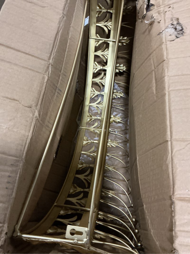 Condition photo showing Good Condition for creative co-op decorative metal curtain or canopy crown, gold finish