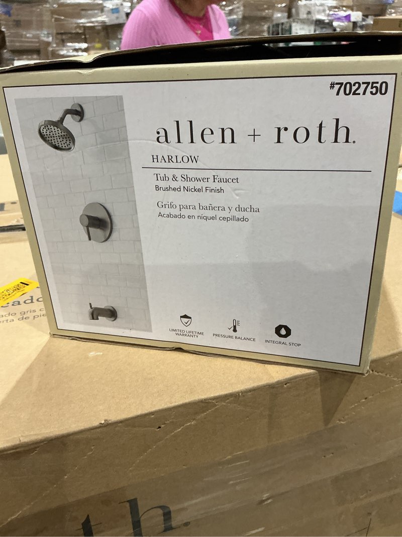 Condition photo showing Good Condition for  allen + roth harlow brushed nickel pvd 1-handle single function 6-in round bathtub and shower