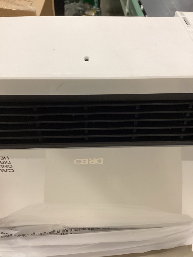 Condition photo showing As Is for DREO Smart Wall Heater, IP24 Electric PTC Space Heaters for Indoor Use, 30° Oscillation, Adjustable Thermostat, Remote Control, Works with Alexa, 24H Timer, Easy-mounted for Office, Bedroom, Home White Standard