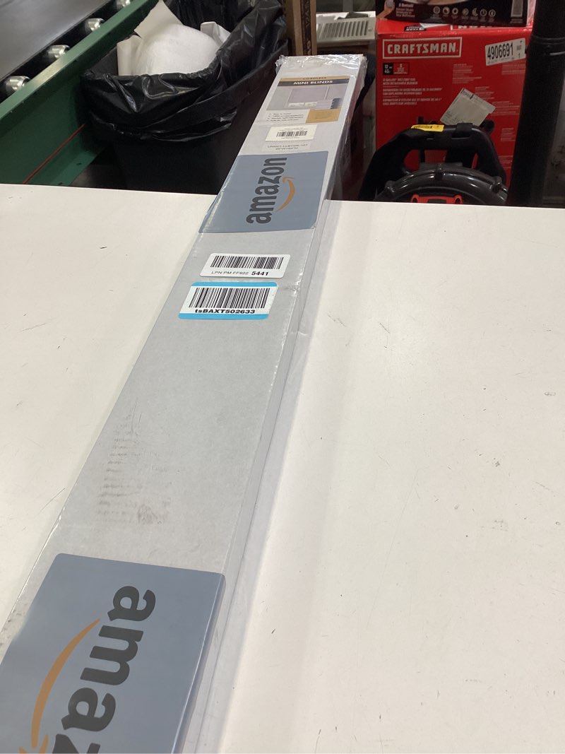 Condition photo showing New/Like New for 100% Privacy Cordless Mini Blinds for Indoor Windows L-Shaped Blades 1" Vinyl Horizontal Window Shades for Home Improvement The Privacy of Your Room, for Window Size 46" W × 48" H Beige Beige 46" W × 48" H