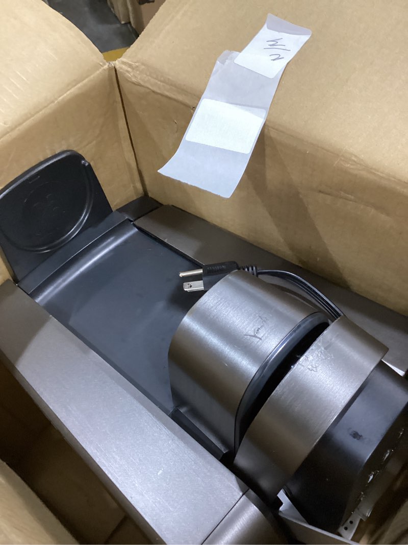 Condition photo showing As Is for keurig k-elite single serve k-cup pod coffee maker, with strength and temperature control, iced coffee capability, 8 to 12oz brew size, programmable, brushed slate