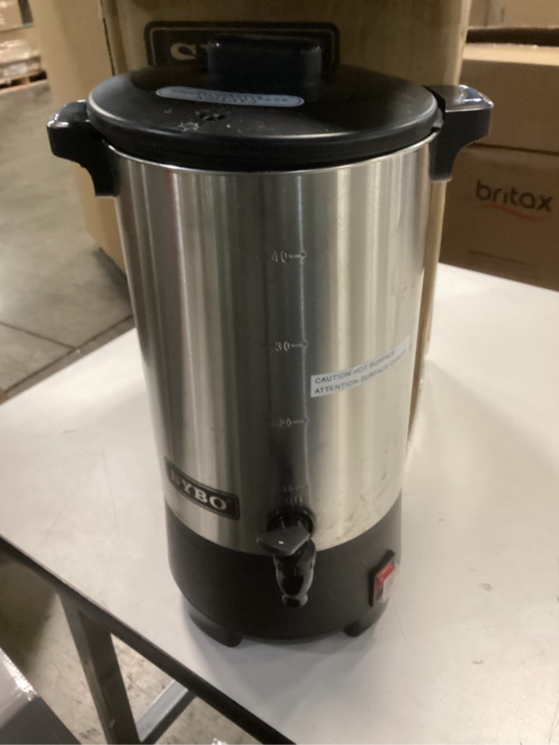 Condition photo showing Good Condition for SYBO Commercial Grade Stainless Steel Percolate Coffee Maker, Hot Water Urn for Catering, Hot Beverage Dispenser, 40-Cup, 6L, Metallic