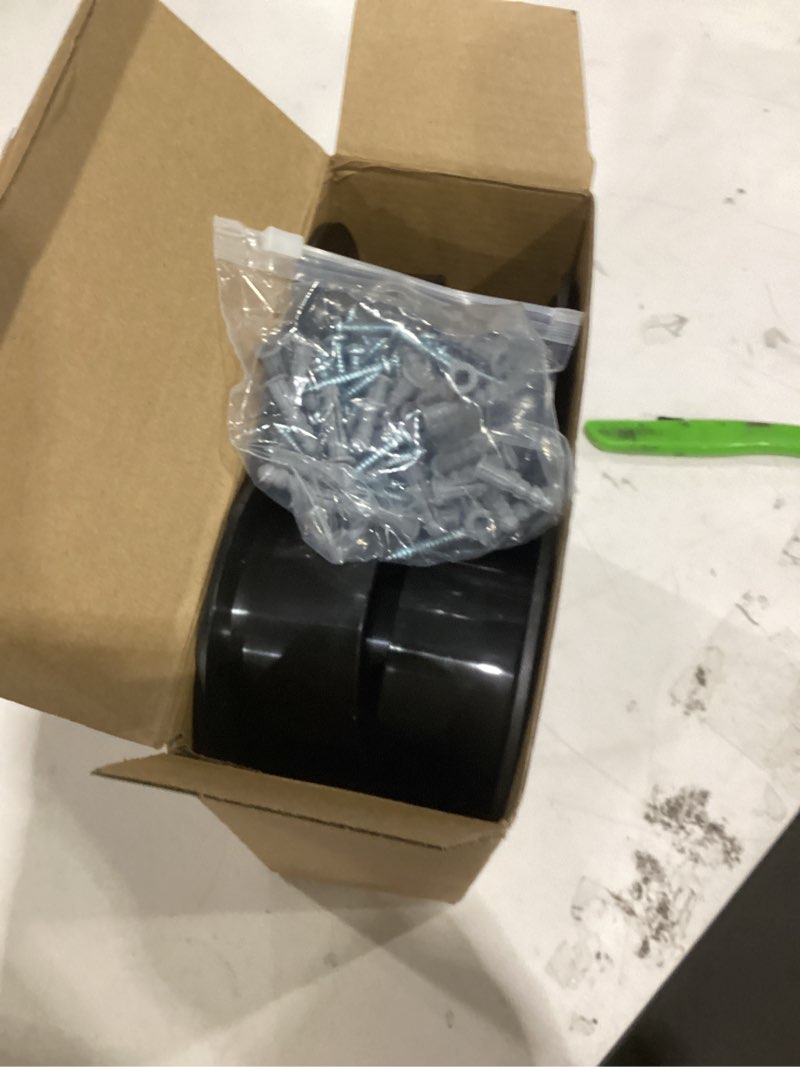 Condition photo showing New/Like New for black 4 pack trailer rv vent covers enclosed half-moon side air vents for rv cargo atv cycle truck trailer