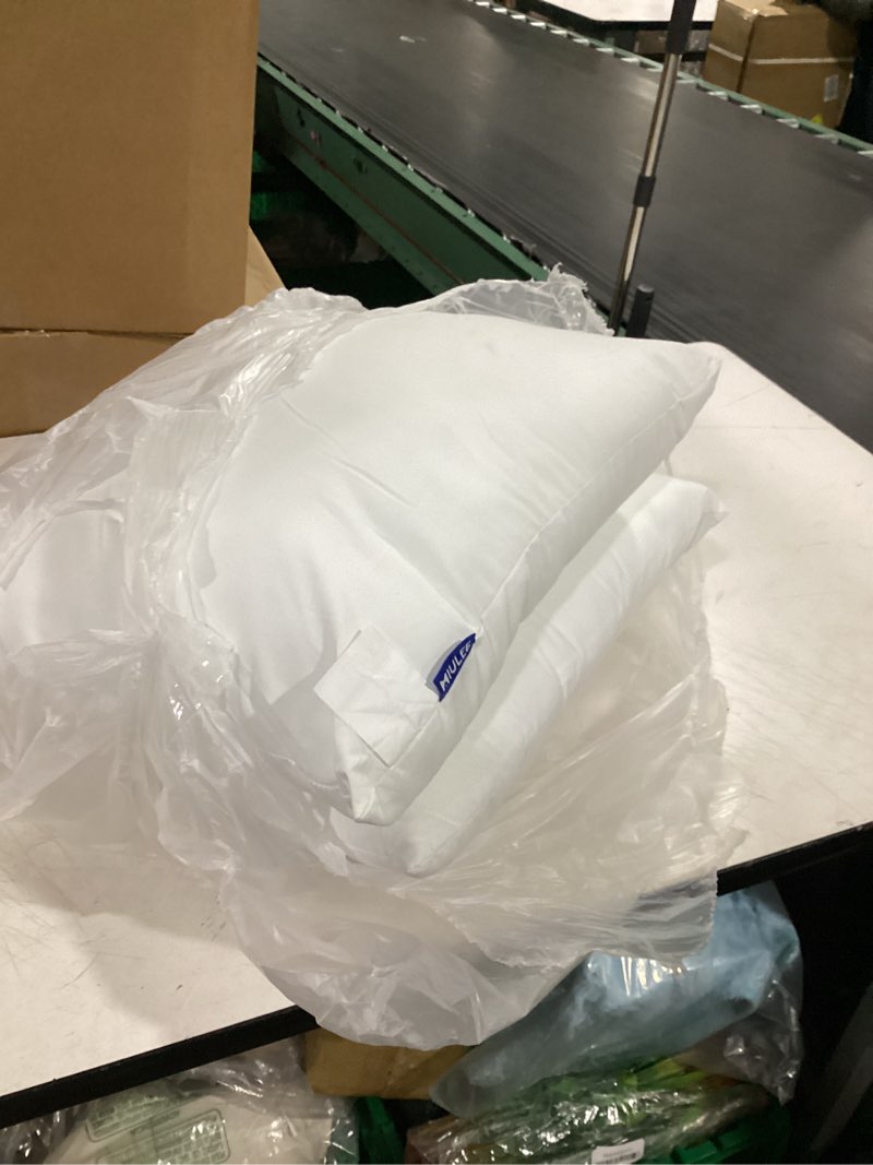 Condition photo showing Good Condition for miulee throw pillows inserts, pack of 2 18x18 inch 100% virgin fiber filling bed couch pillows