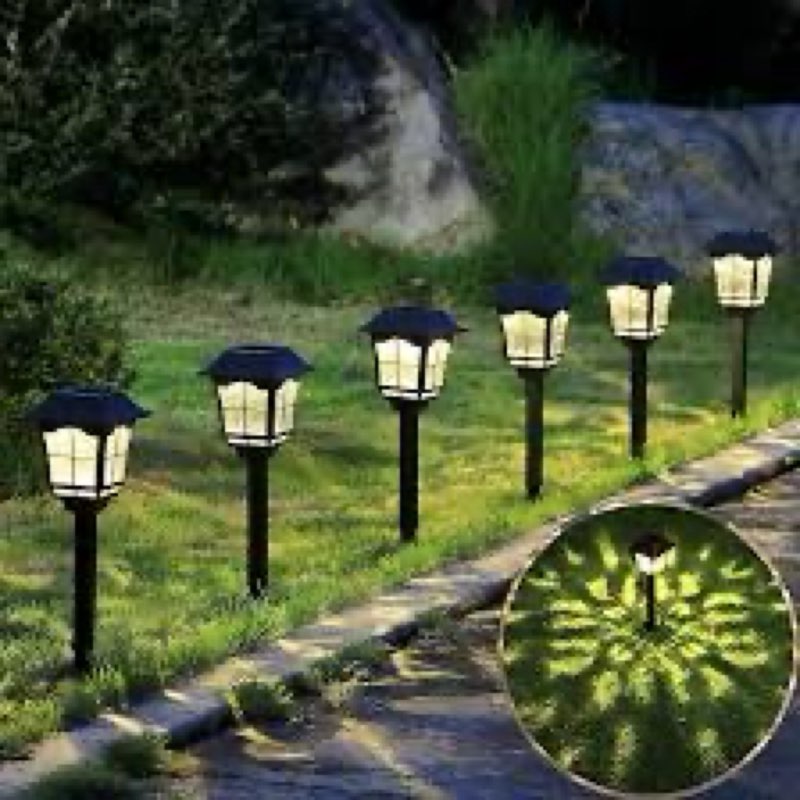 6 pack stake solar light pack