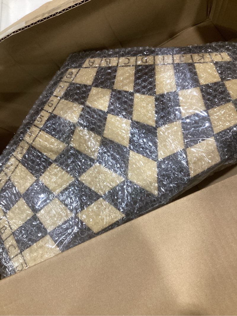 Condition photo showing New/Like New for Husaria Wooden Three-Player Chess Set – 21" Foldable Hexagonal Board with Hand-Carved Tri-Color Pieces & Felt Storage – Made in Poland
