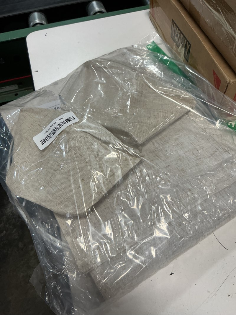 Condition photo showing As Is for angoily 2pcs fabric lampshades, small lamp shade for table lamps, replacement linen lamp shades, barrel cloth lamp, clip on bulb lampshade