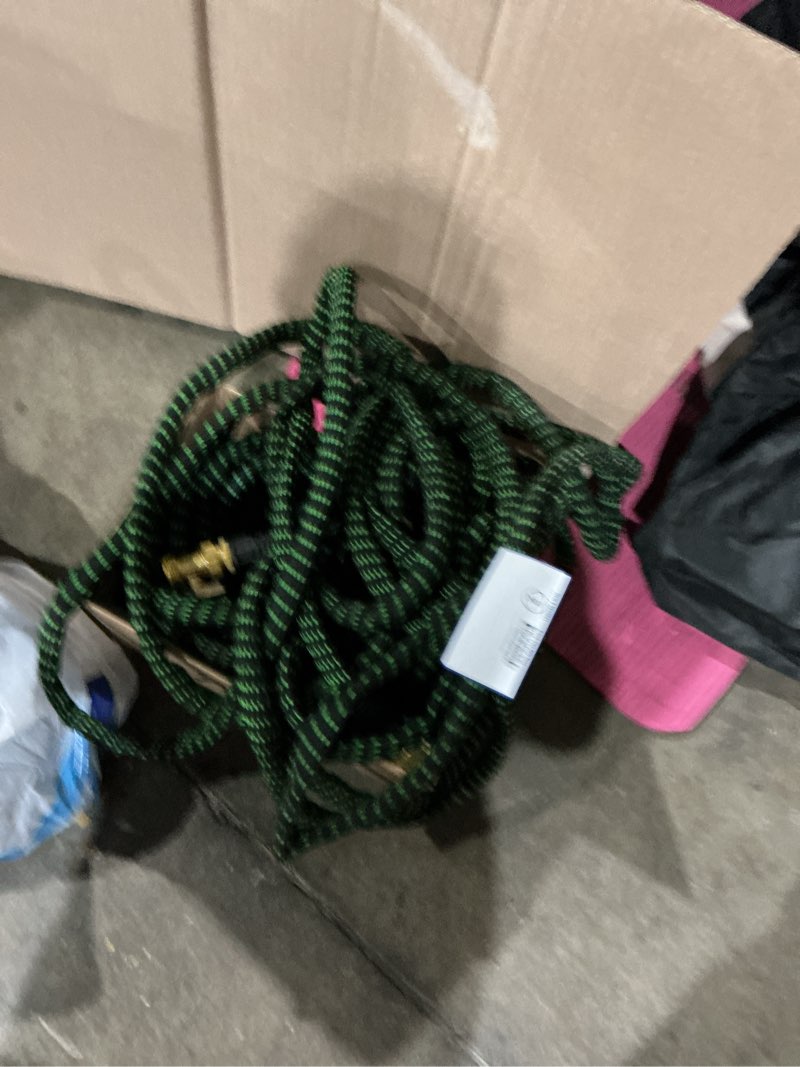 Condition photo showing As Is for flex-able hose xtreme 1-in x 100-ft kink free woven green hose