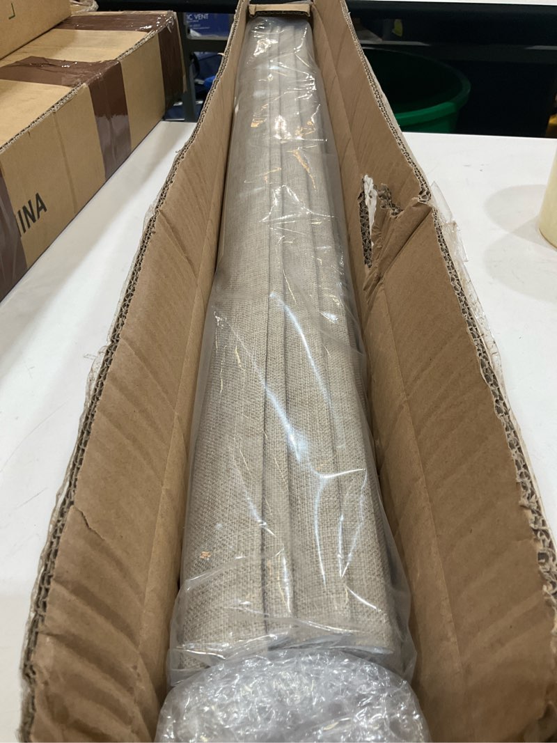 Condition photo showing New/Like New for no drill cordless roman shades for windows no tools roman shades, blinds for indoor windows, uv protection (linen, 32" w x 64" h) linen 32"w x 64"h