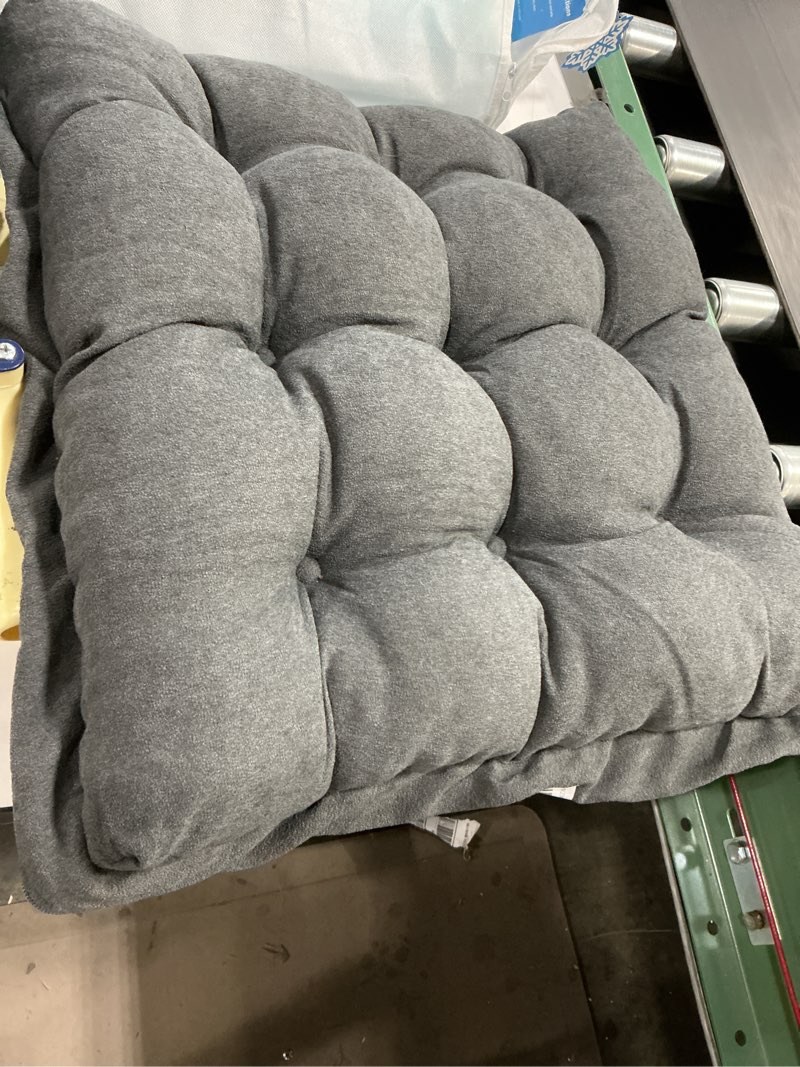 Condition photo showing As Is for TANYOO Recliner Seat Cushion for Elderly - Patented Dual Design for Sagging Recliner Replacement & Easy Get Up, Booster Cushion Relieves Back Pain from Sofa, Couch, Chair 20x20x4 Inches Dark Grey Dark Grey 20x20x4 in