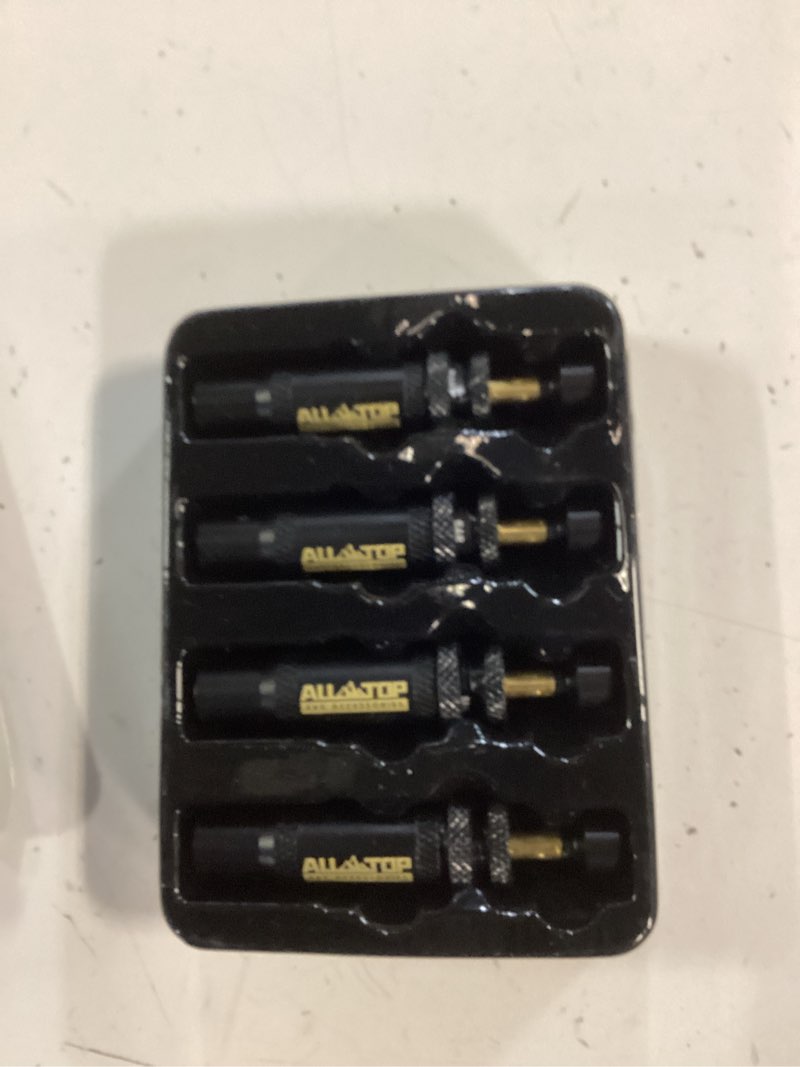Condition photo showing Good Condition for all-top adjustable auto-stop tire deflator valve kit (10-30 psi) 4 pcs screw-on tyre air down tool for offroad 4x4 (with 5 valve caps) 4pcs