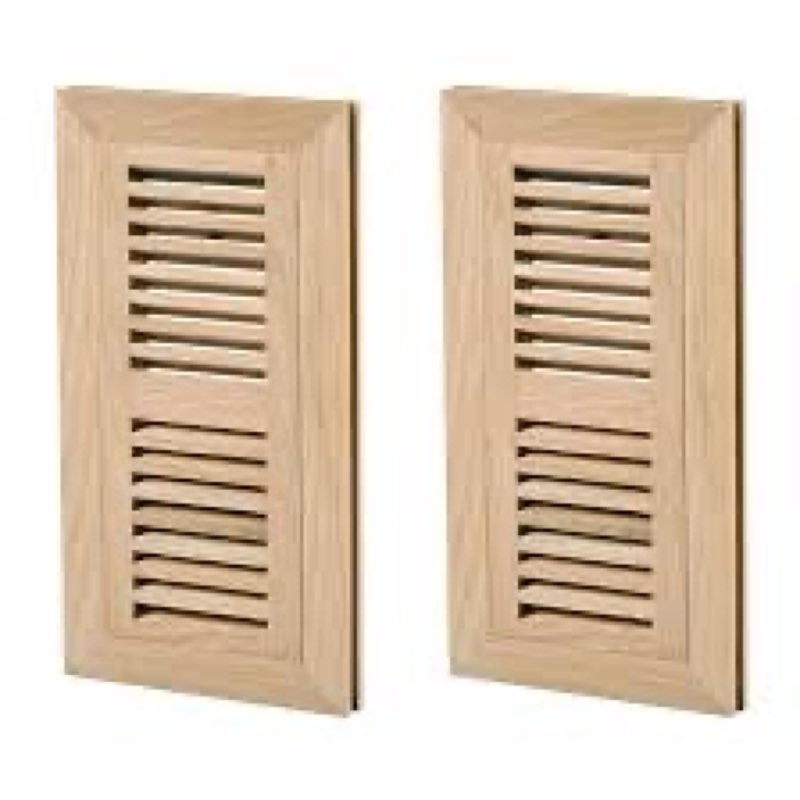 Homewell 2 Pcs Pack White Oak Wood Floor Register, Drop in Vent, 4x10 Inch, with Damper, Unfinished