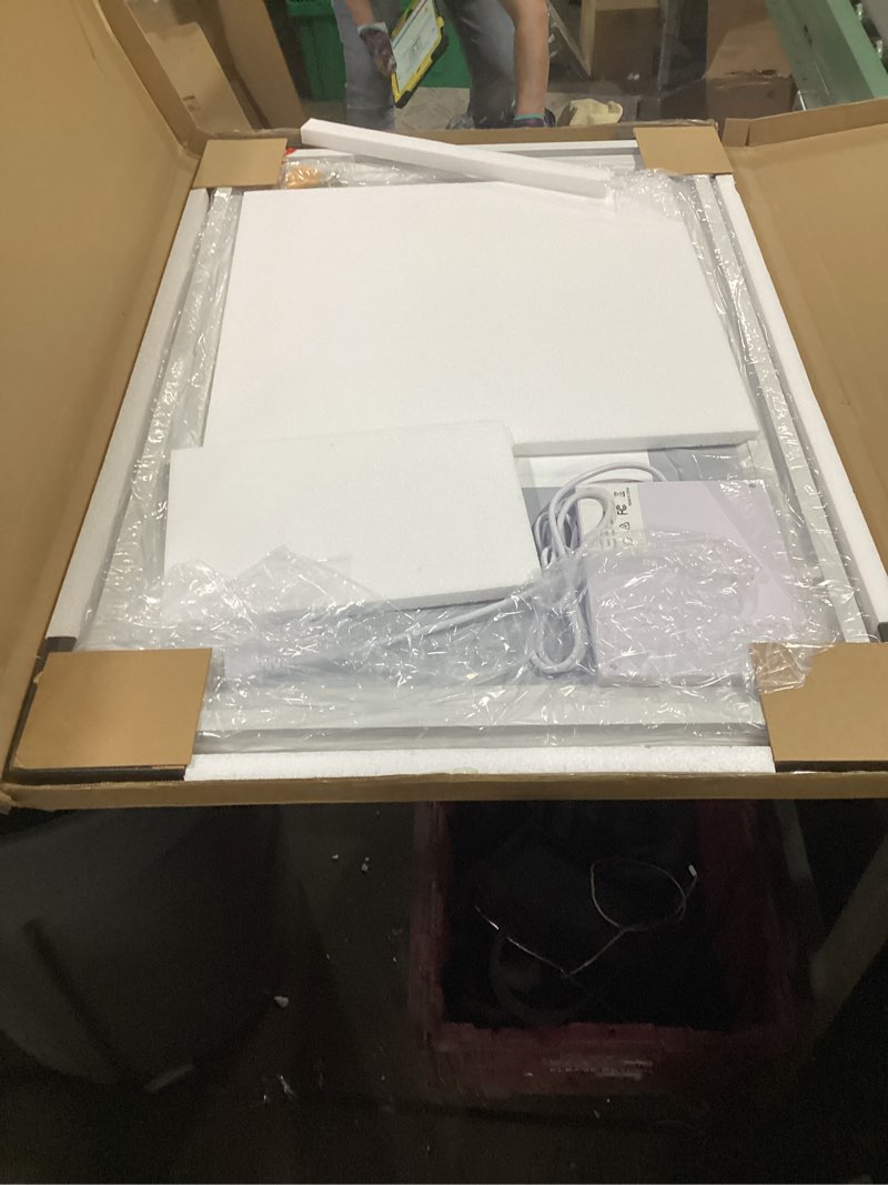 Condition photo showing New/Like New for Koonmi 36"x24" LED Mirror for Bathroom, 90CRI Anti-Fog Vanity Mirror with Front and Backlight, Shatter-Proof Wall Mirror with Light, Easy Install Lighted Mirror for Modern Bathroom (IP65) 3 Light Modes 36"L x 24"W