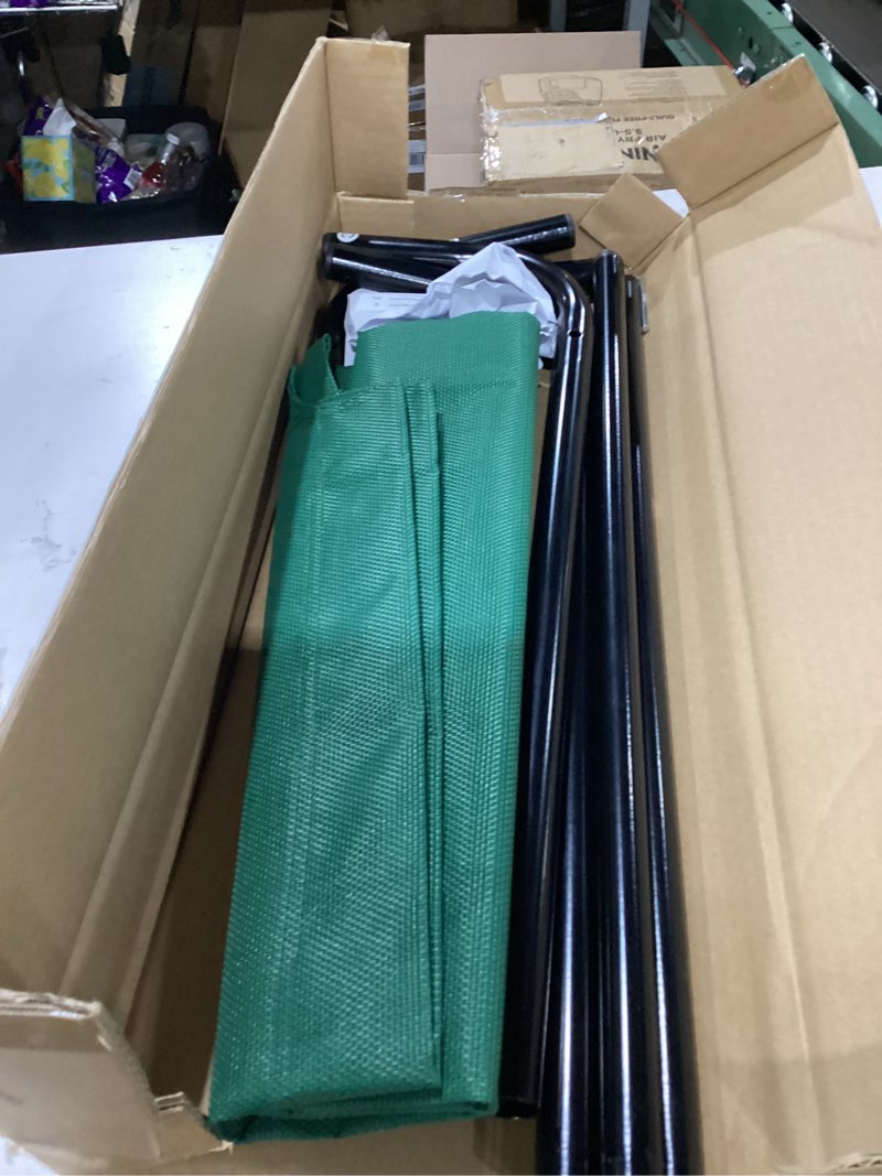 Condition photo showing As Is for amazon basics cooling breathable elevated dog bed with metal frame for medium dogs, 43" x 26" x 7.5", green green medium