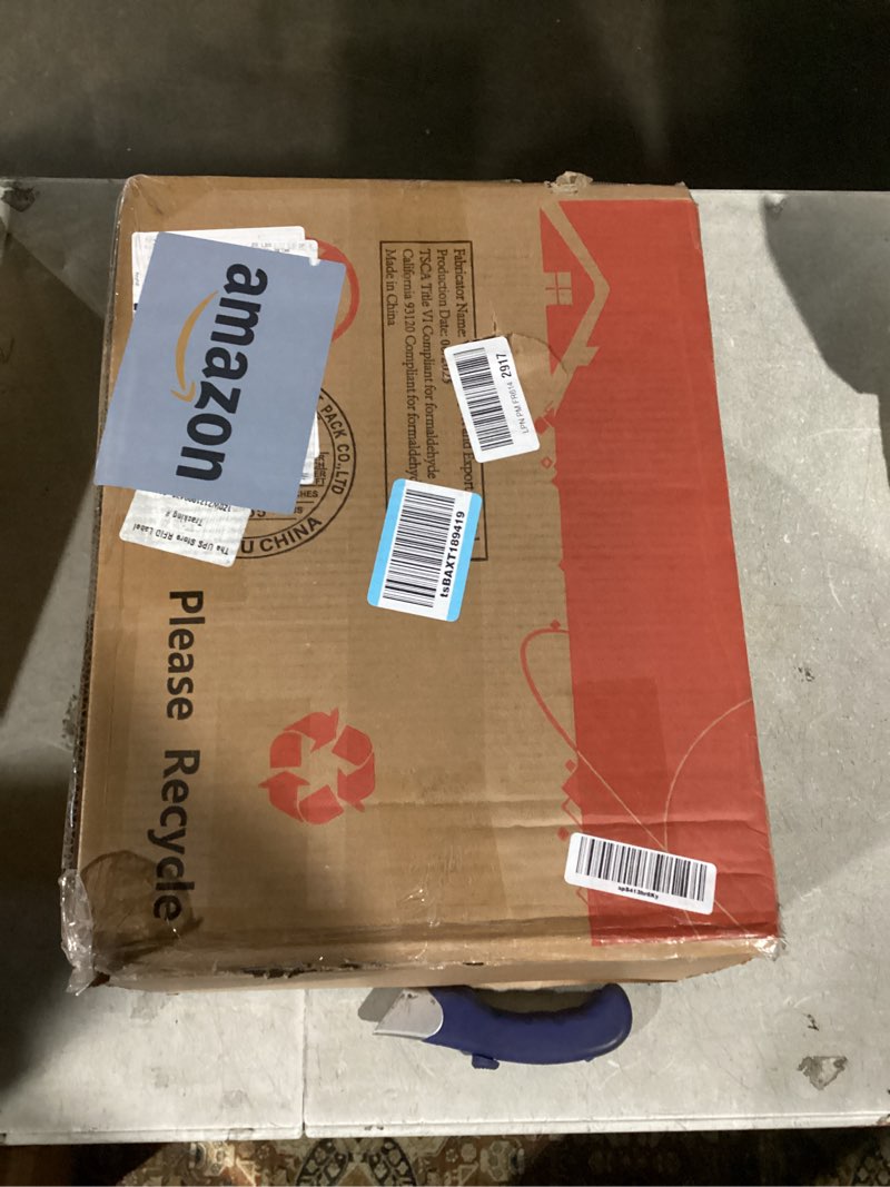 Condition photo showing Good Condition for Floating Nightstand Set of 2 Modern Night Stands with Drawer and Open Shelf Cubby Small Bedside End Table with Charging Station Wall Mounted Nightstands Set 2 for Bedroom Brown Walnut