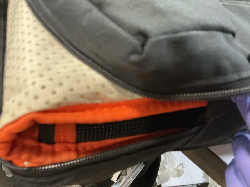 Condition photo showing Good Condition for Back Seat Extender for Dogs - Holds 420lb, Hard Bottom Dog Bed Back Seat Cover, Pet Car Seat Cover Backseat Extender,Upgraded Material Waterproof Dog Hammock for Car?SUV, Truck, Black/Orange L Orange For Cars/ Mid-Size SUV/ Small Truck