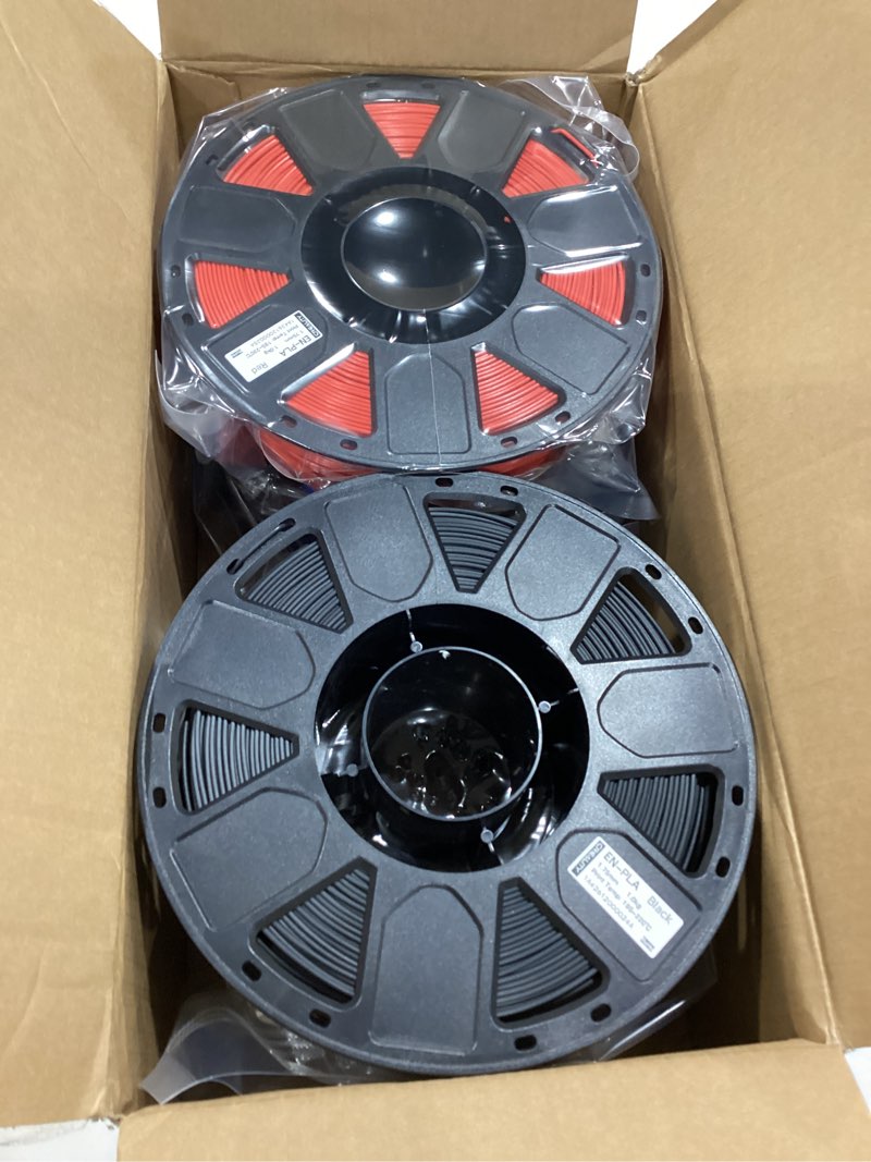 Condition photo showing Good Condition for creality 3d printer filament 1.75mm 4kg, pla filament bulk +/- 0.02mm, 4 pack 1kg spool(2.2lbs) 3d printing filament fits for most fdm 3d printers, black white blue red black+white+blue+red