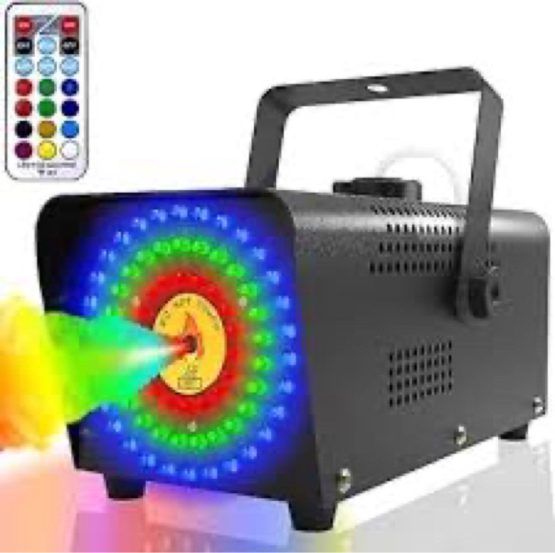 IMONE 1500W Dual Head Fog Machine | High Output Continuous Smoke Machine with 18 RGB LED Lights & Wi