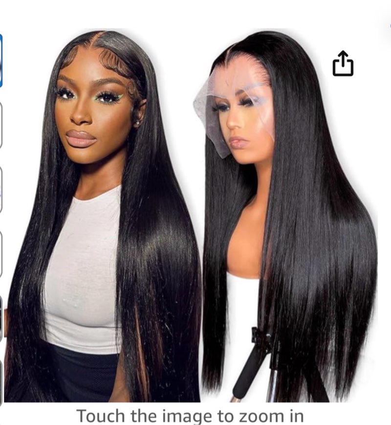 Flady 26 inch Straight HD Lace Front Wigs Human Hair Pre Plucked Bleached Knots 180% Density 