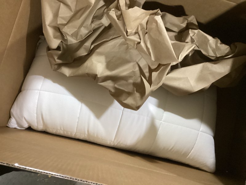 Condition photo showing As Is for Nuzzle Adjustable Pillow for Side Sleepers, Luxury King Size Bed Pillow Hotel Collection - Best Adjust Height Soft Firm Pillow for Back, Stomach or Side Sleepers