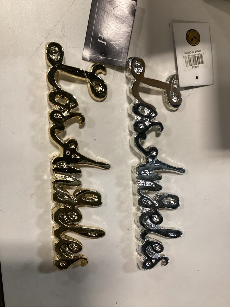 Aluminum Metal Decorative Sign, 2 Assorted 8\"W, 3\"H (10 pcs)