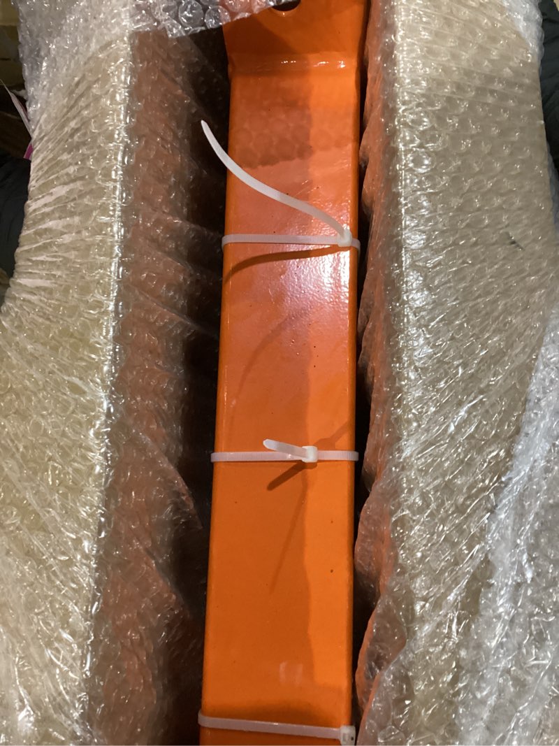 Condition photo showing New/Like New for hydraulic engine hoist 2 ton, cherry picker shop crane with 6 casters and telescopic boom, 4400 lbs heavy duty engine hoist crane lift for garage, workshop, automotive repair, orange orange-no lever