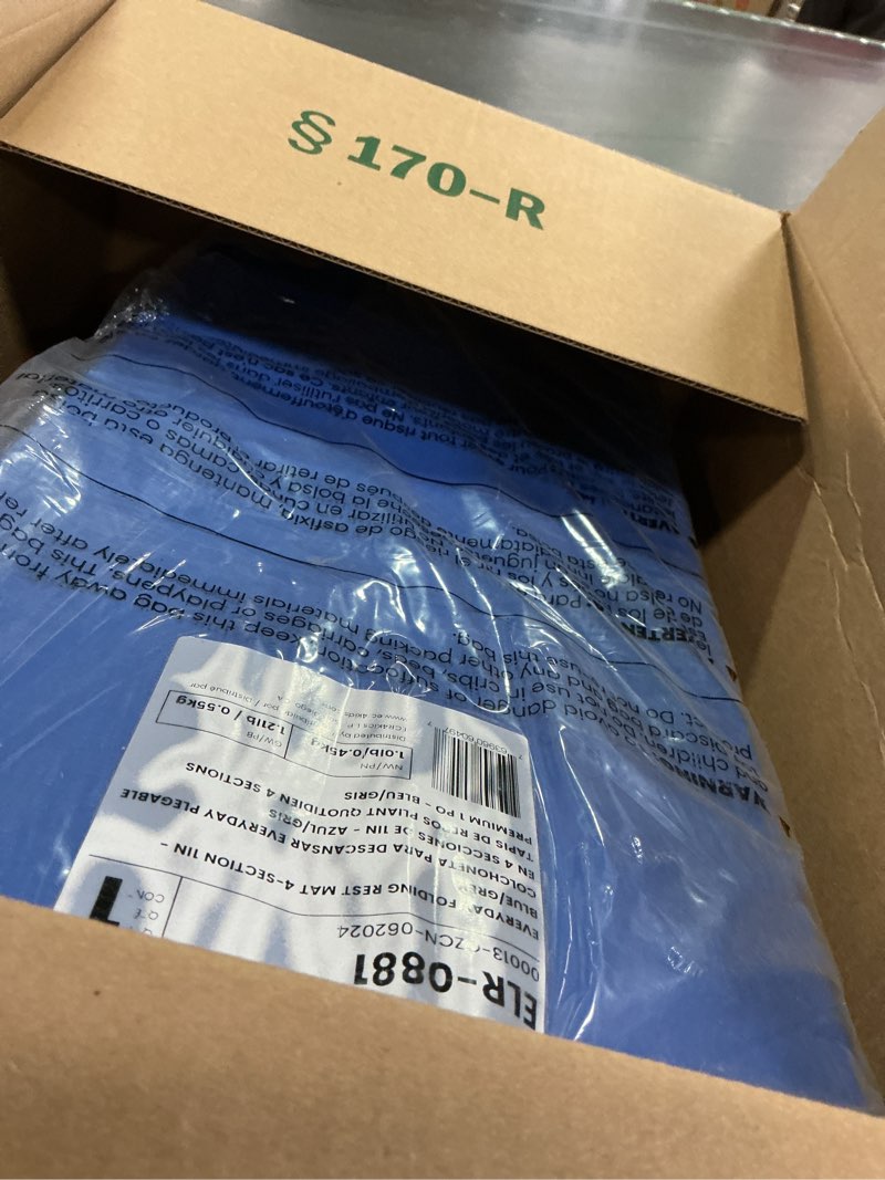 Condition photo showing Good Condition for ECR4Kids Everyday Folding Rest Mat, 4-Section, 1in, Classroom Furniture, Blue/Grey 1" Thick 1-single Mat