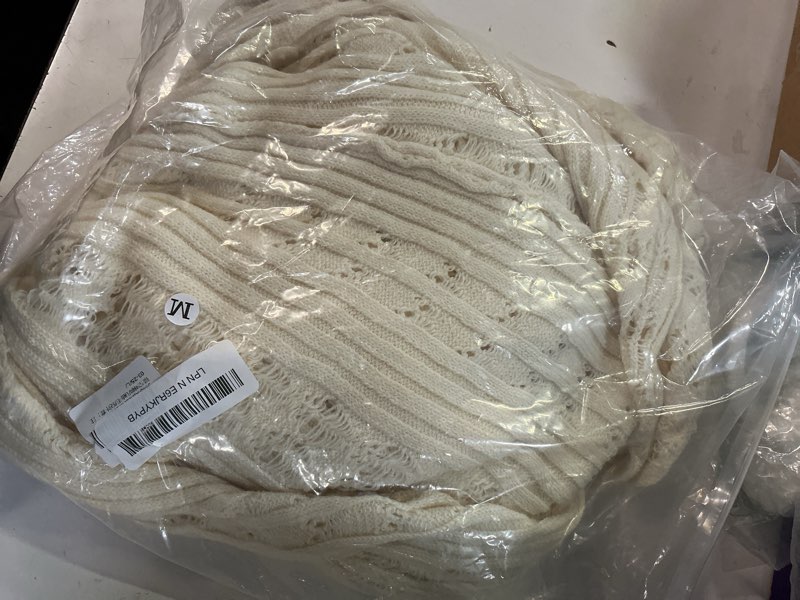 Condition photo showing Good Condition for unybwonn long cardigans for women crochet hollow out knit sweater cover up maxi dress long sleeve button down cardigan 00apricot medium