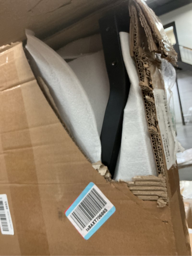 Condition photo showing As Is for MyGift 56 Inch Tall Heavy Duty Matte Black Metal Double Rod Clothing Rack, Commercial Grade Dual Bar Freestanding Garment Hanger for Wardrobe Closet or Retail Display