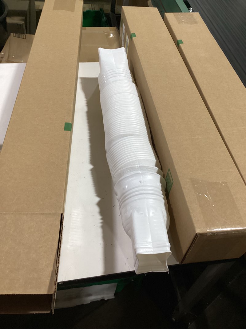 Condition photo showing Good Condition for amerimax flex-a-spout downspout extension  white roof gutter accessories