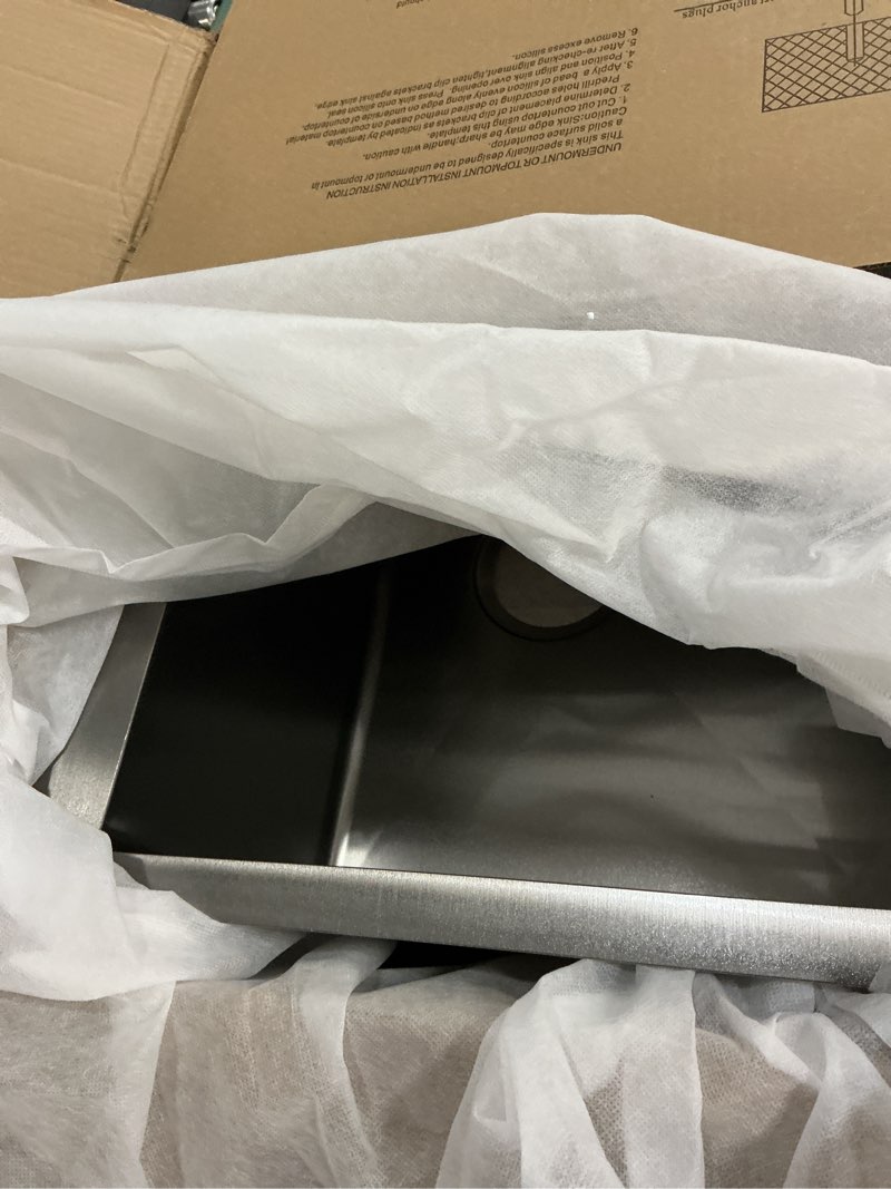 Condition photo showing Good Condition for SHACO 22x18 Inch Drop In Black Bar Sink, 22 Inch Gunmetal Black Outdoor RV Laundry Utility Sink, Stainless Steel 16 Gauge Single Bowl Prep Small Kitchen Sink with Strainer Drain 22x18 Inch Gunmetal Black