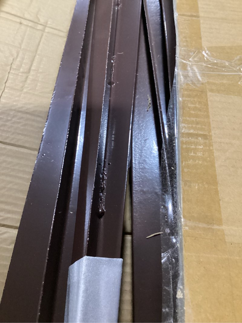 Condition photo showing Good Condition for arifaro fence post anchor ground spike heavy duty metal black powder coated fence stakes post, 4x4 inch(3.5 x3.5 inch inner) pack of 4 (brown, 36 inch)