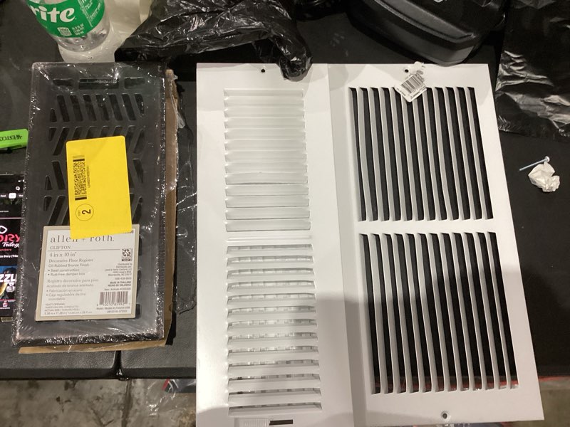 Condition photo showing As Is for assorted home improvement lot vents