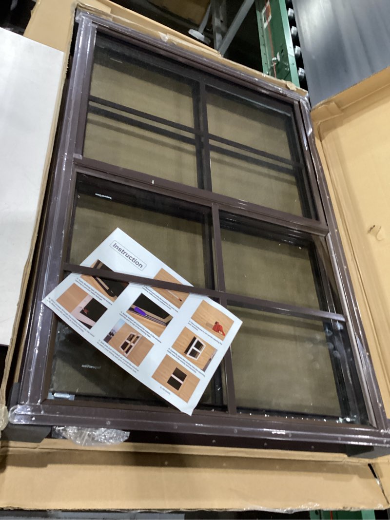 Condition photo showing Good Condition for neatiease 2 pack shed windows with black frame, 24x36 flush mount small window with tempered glass and fiberglass screen for shed, chicken coop, playhouse, household, garage (brown) 24"x36" brown
