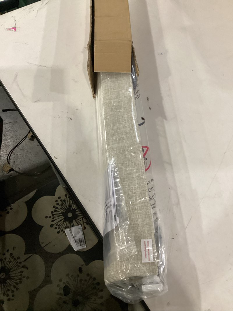 Condition photo showing Good Condition for unishades no drill cordless roman shades for windows, 29" w × 64" h - light filtering - linen - beige light filtering linen beige 29" w × 64" h