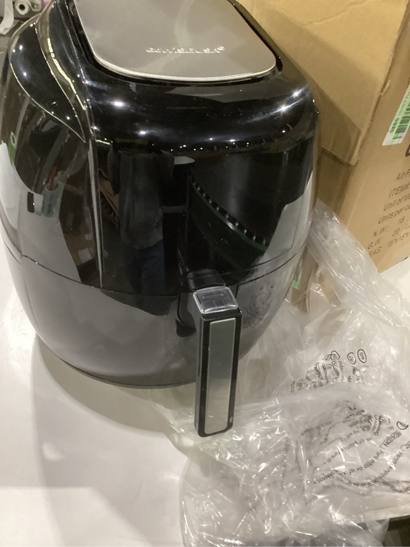 Condition photo showing As Is for gowise usa gw22731 5.8-quarts 8-in-1 electric air fryer xl + 50 recipes for your air fryer book (black) black 5.8-qt air fryer, not tested