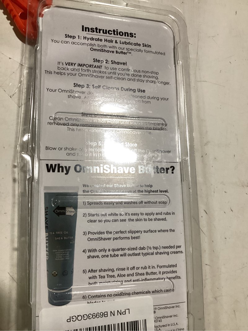 Condition photo showing Good Condition for premium omnishaver bi-directional shavers for men & women | 3x faster than disposable razors | smooth, and safe | self-cleaning, self-sharpening razor blades for shaving head, legs, arms, body (black) premium omnishaver - black