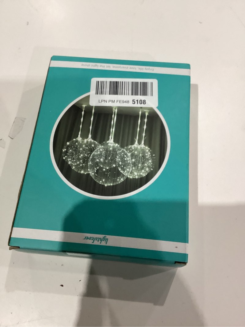 Condition photo showing New/Like New for Lightsfever Blue 6pc LED Light up Balloon with sticks, stands and batterys, for tabletop no helium required DIY Kit (blue)