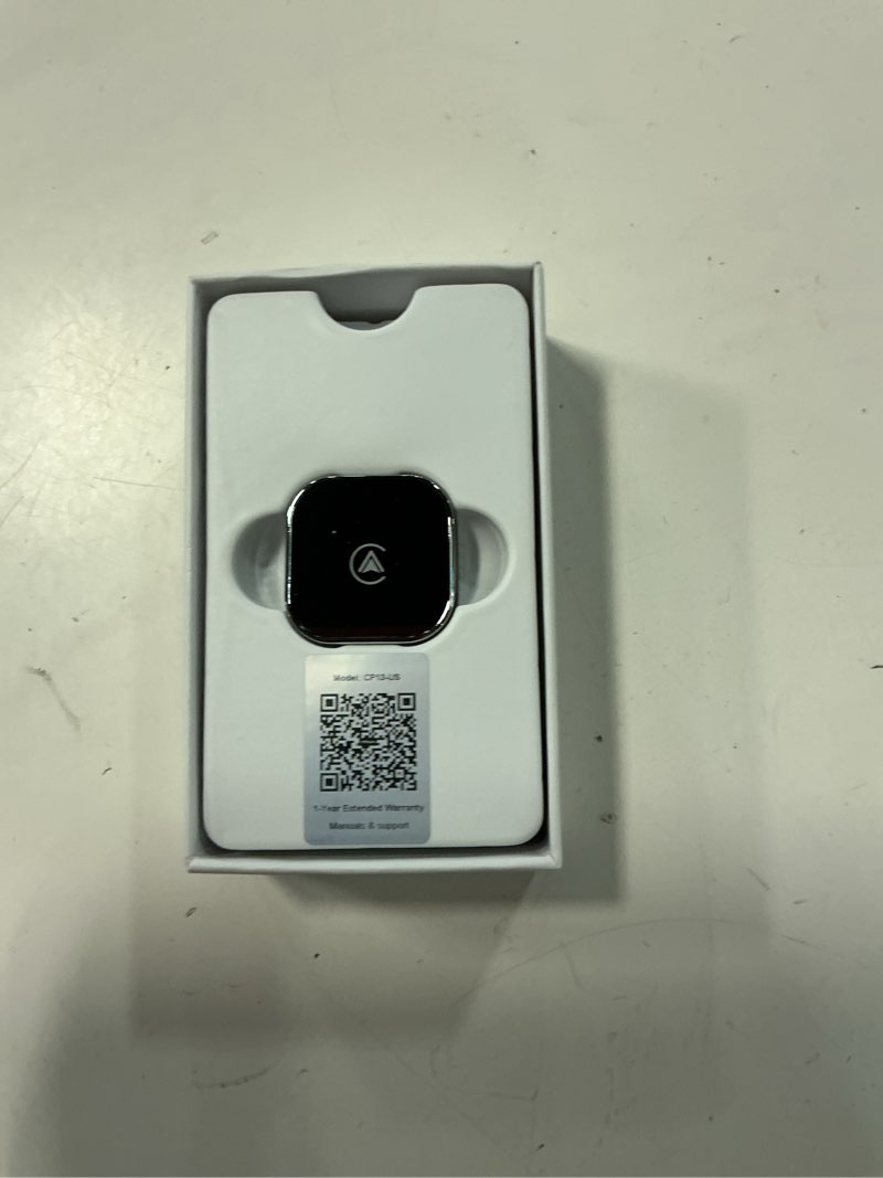 Condition photo showing Good Condition for teeran 2 in 1 wireless carplay and android auto adapter, easy setup plug and play, fast seamless use supports 1000+ cars with built-in wired car play/android auto compact sleek design car adapter silver