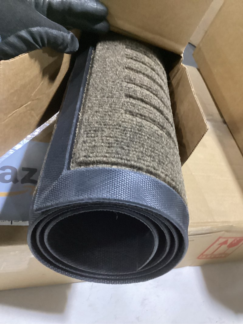 Condition photo showing Good Condition for heavy duty door mat outdoor indoor entrance, non slip welcome mat, natural rubber floor mat for entryway, patio, garage, porch, 32"x47",brown 47"×32" brown