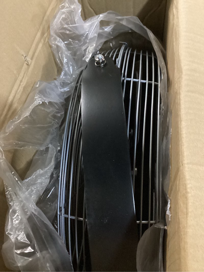 Condition photo showing As Is for global industrial workstation fan, 18" diameter, 4600 cfm, 1/3 hp, 3 speeds | commercial & residential indoor workstation fan, non-oscillating, ul & cul listed