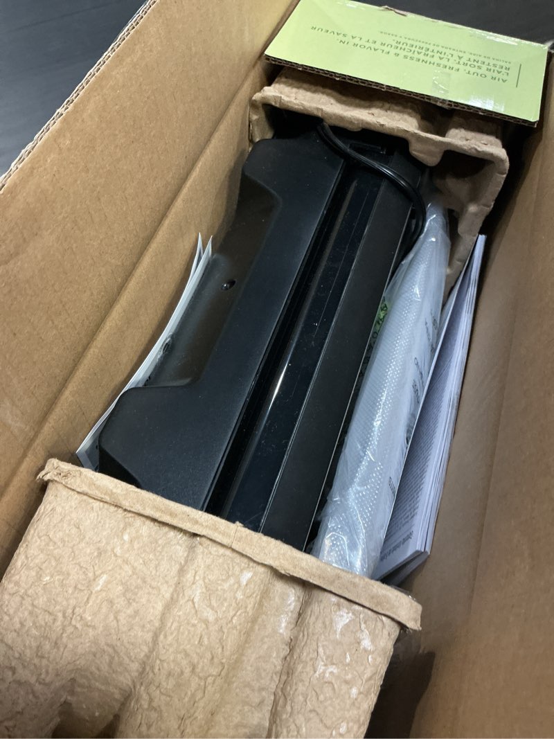Condition photo showing As Is for foodsaver preserve vacuum sealer with special value 14 piece starter kit